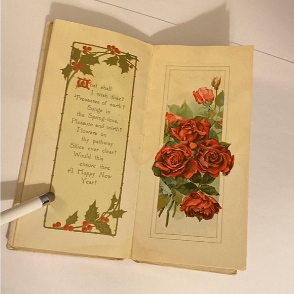 “New Year Cheer” Antique 1910 Poetry Book - Picture 4 of 12
